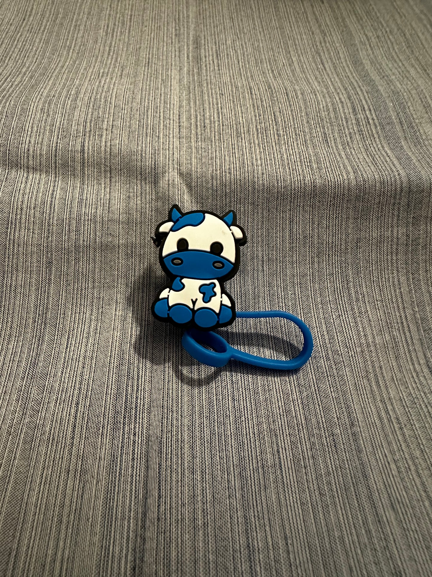 Blue Cow Straw Topper