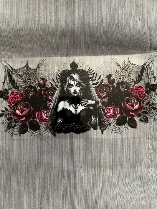 Vampire Girl Purple Roses Webs