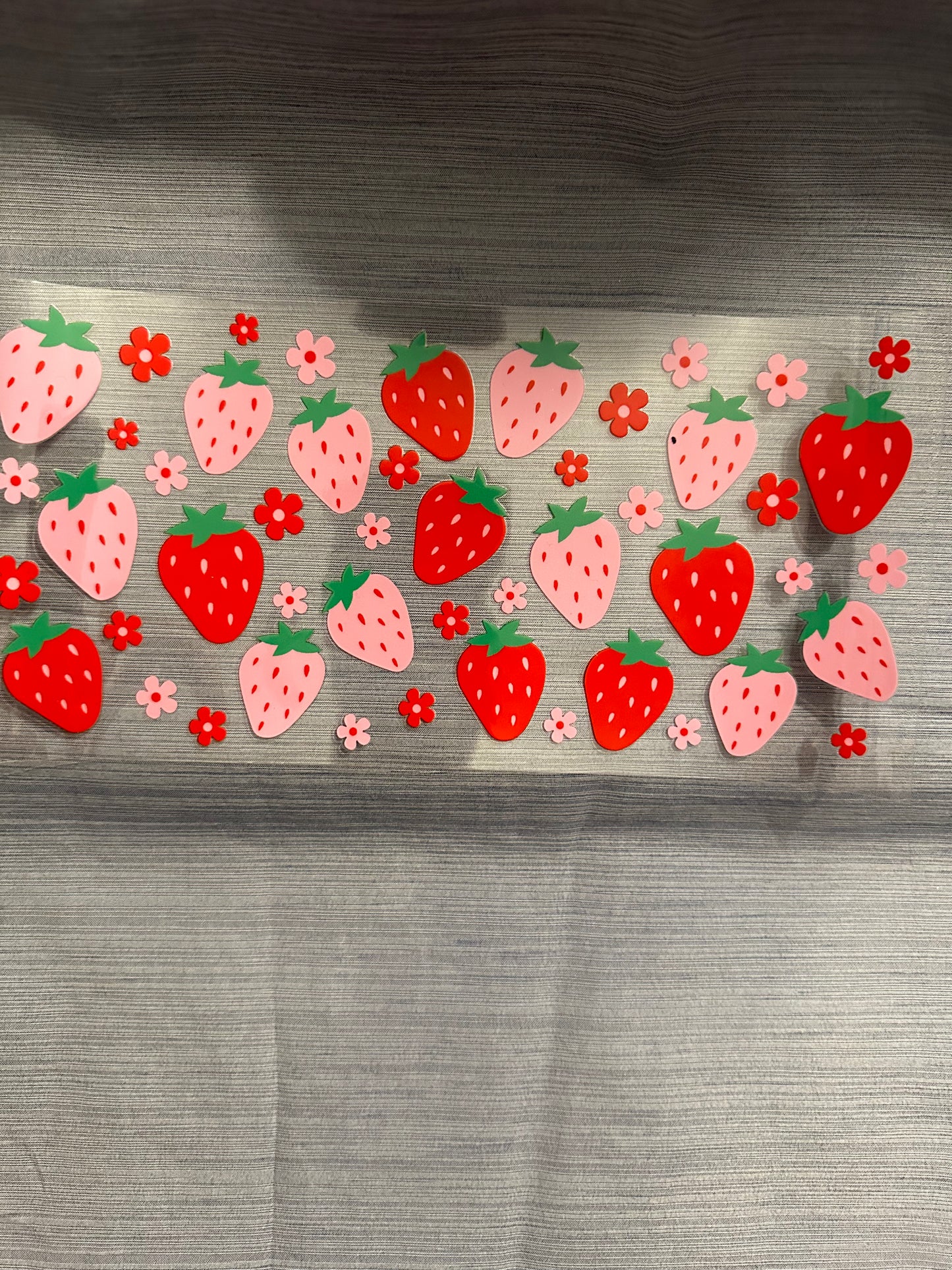 Light Pink and Red Strawberries