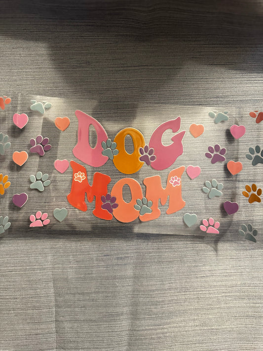 Dog Mom Color Paws and Hearts