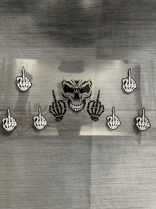 Skull Middle Finger